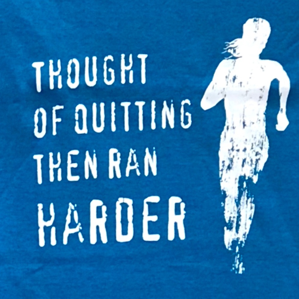 NWOT Ran Harder - New Ladies Turquoise T-Shirt